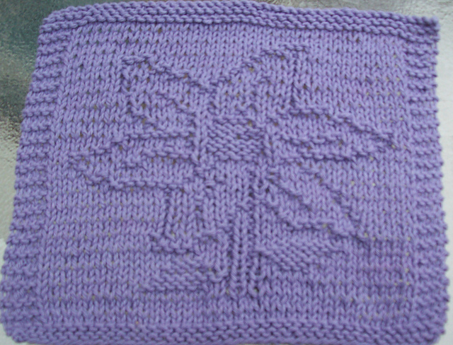 Flower Too Knit Dishcloth 