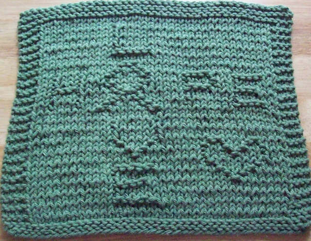 Hope/ Love Knit Dishcloth 