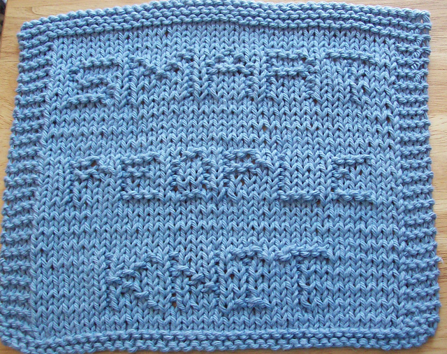 Smart People Knit Dishcloth 