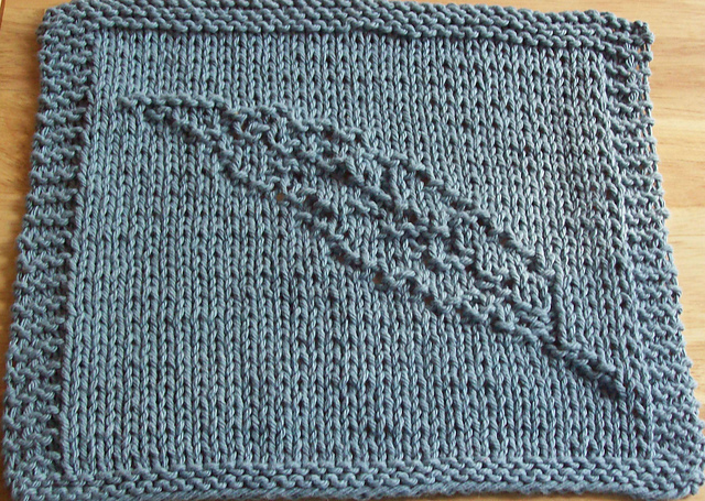 Feather Knit Dishcloth Pattern 