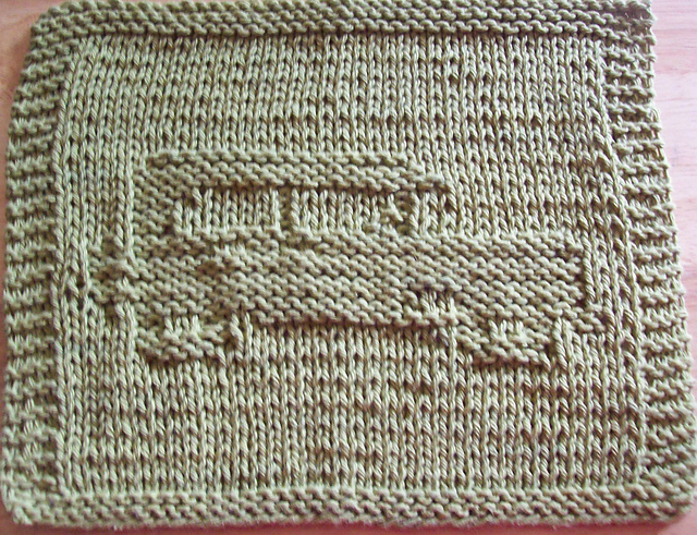 Antique Car Too Dishcloth