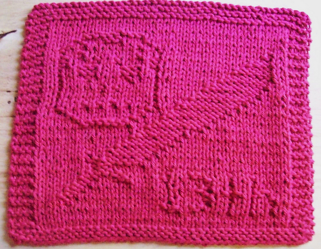 Hockey Mask Killer Knit Dishcloth 
