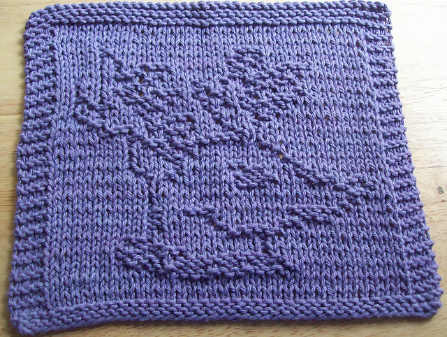 Reindeer Face Knit Dishcloth 