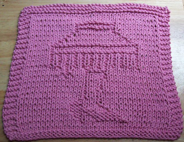 Major Award Leg Lamp Knit Dishcloth 