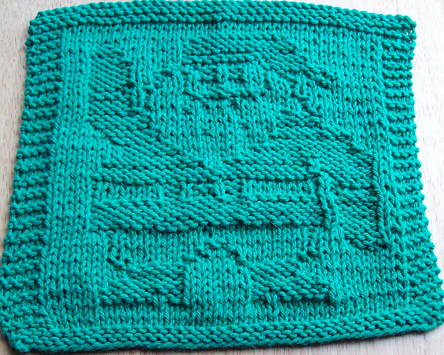 Santa Waving Knit Dishcloth 