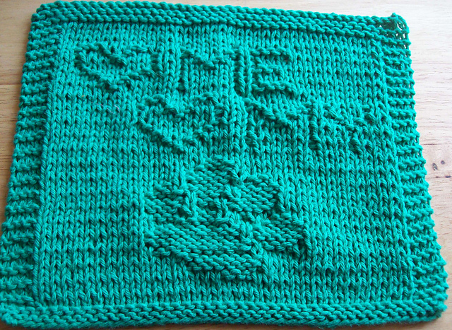 Love Me Love My Pet Knit Dishcloth