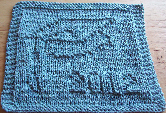 Graduation 2012 Knit Dishcloth