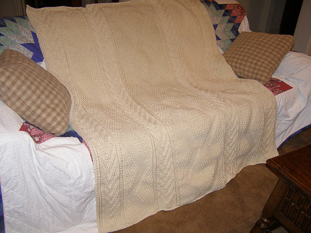 B-722 Crocheted Mock-Aran