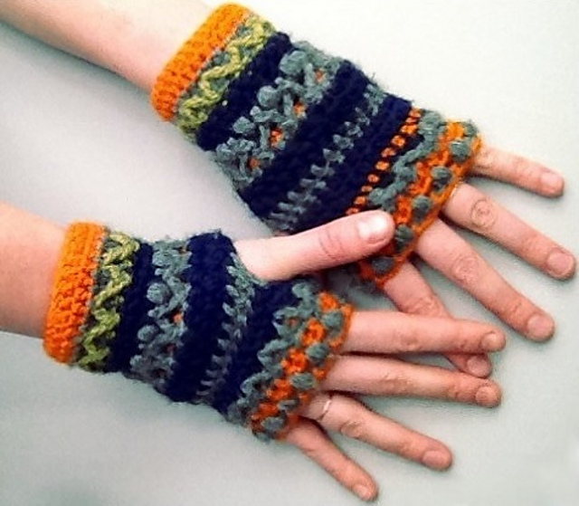 Textured Scrappy Handwarmers