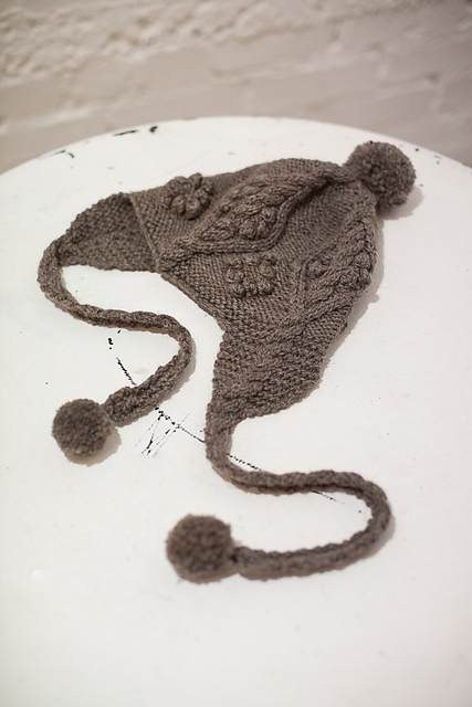Cabled Hat with Ear Flaps