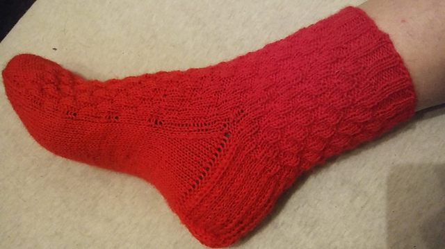 Socke "Spiralzopf - fake"