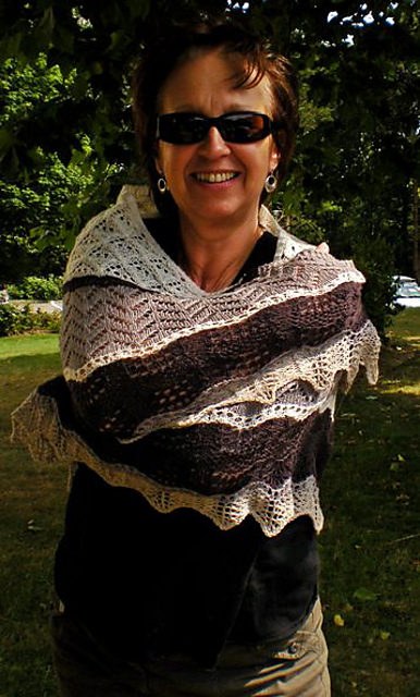 Four Seasons lace shawl