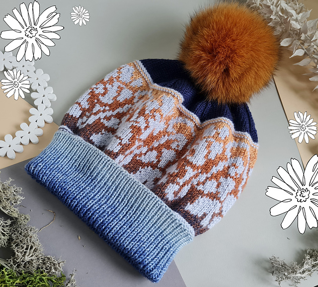 Knitted Floral Hat