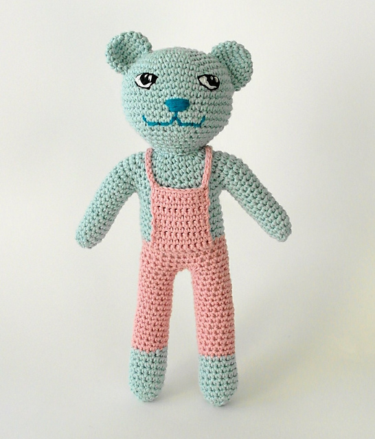 Polar bear in overalls