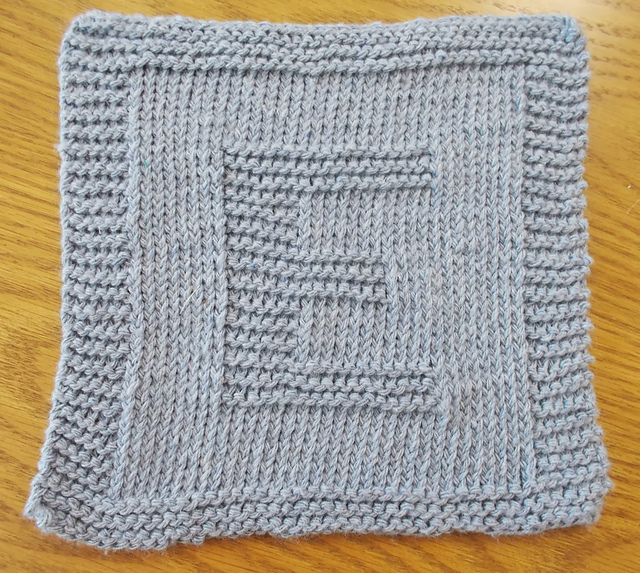 Letter "E" Dishcloth