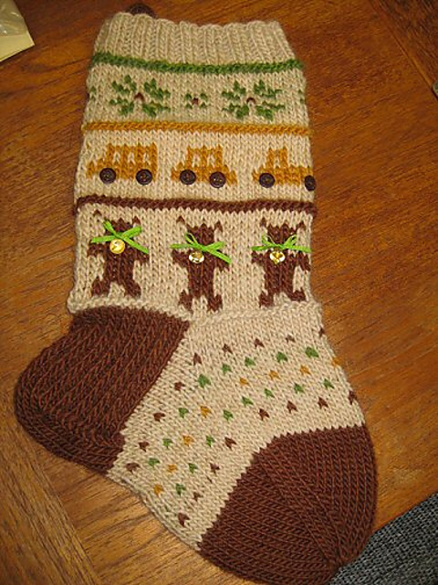 Vehicles Christmas Stocking