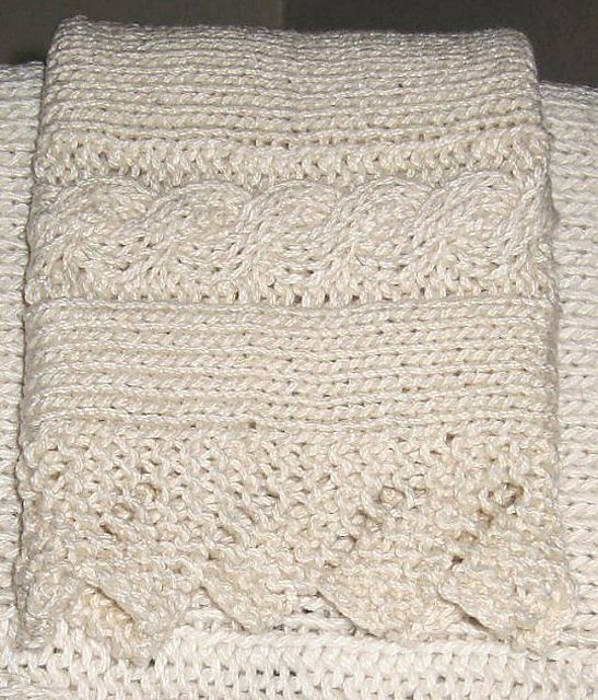 Cabled Face Towel