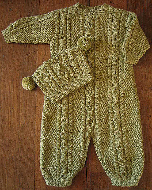 Aran Romper and Cap