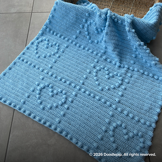 Love Heart Crochet Blanket