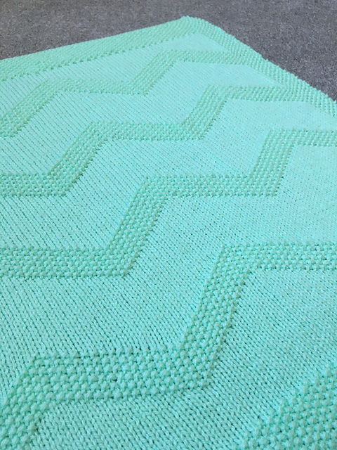 Moss Chevron Blanket