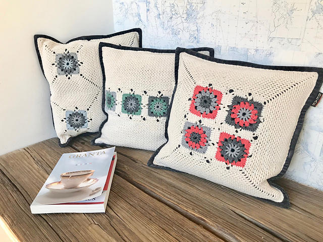 Granny Square Cluster Cushion
