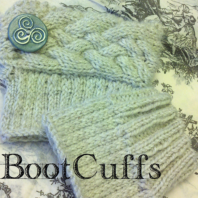 Cable and Ribbed Boot Cuffs