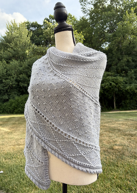 Dr. Knots Swirly Half Pi Shawl