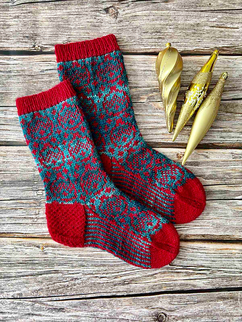 Christmas Ball Ornament Socks
