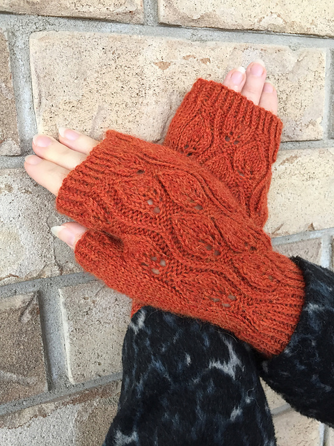 October Fingerless Mitts