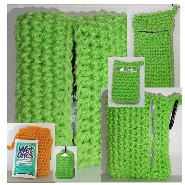 Keyring Pocket Tissue & Wet Wipes Holder / Carrier