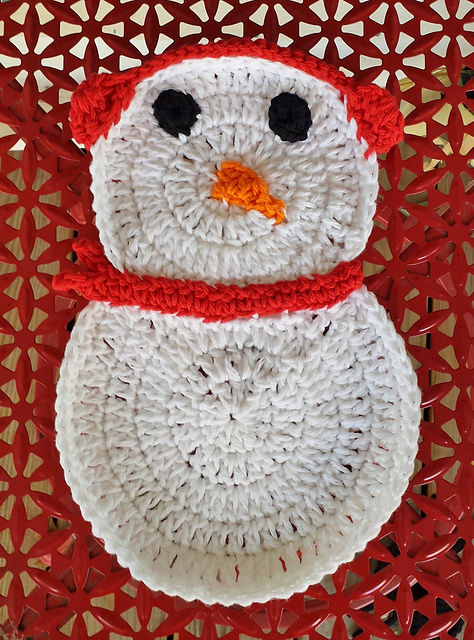 Brr Snowman Dishcloth