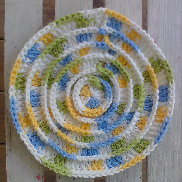Round N Ridgy Dishcloth