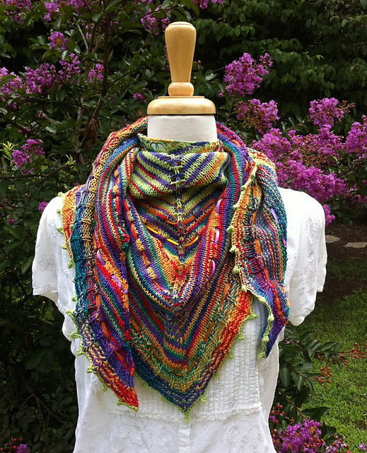 Ravelry: Stripes & Ribbons Shawl pattern by Jennifer Edwards