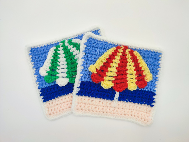 Sun Umbrella Tapestry Square
