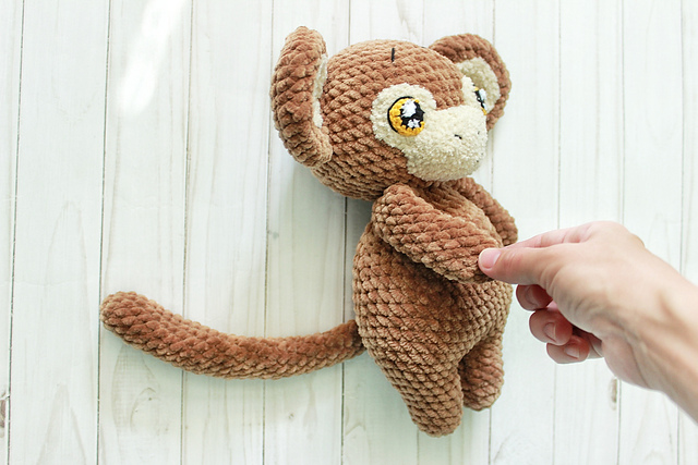 Plush monkey toy