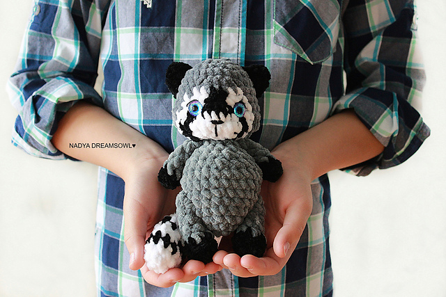 Plush raccoon toy