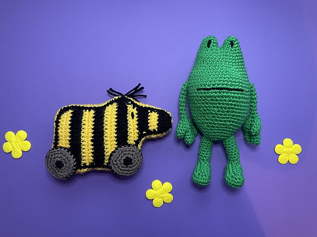 Tigered Duck and Frog