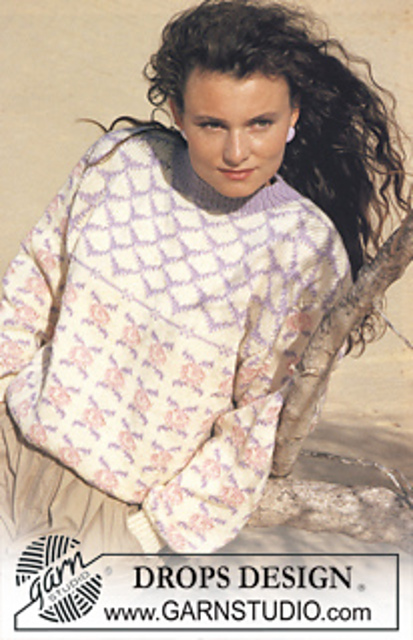 13-19 Jumper with rose pattern