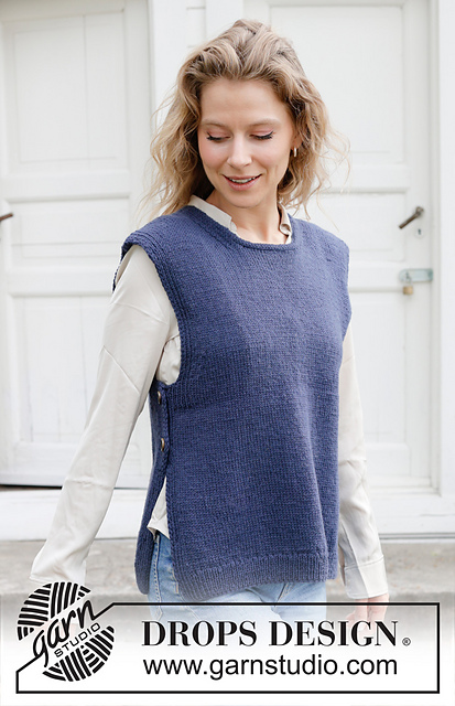 Ravelry: 254-34 Blue Night Vest pattern by DROPS design