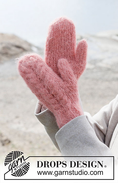 253-14 Coral Whisper Mittens