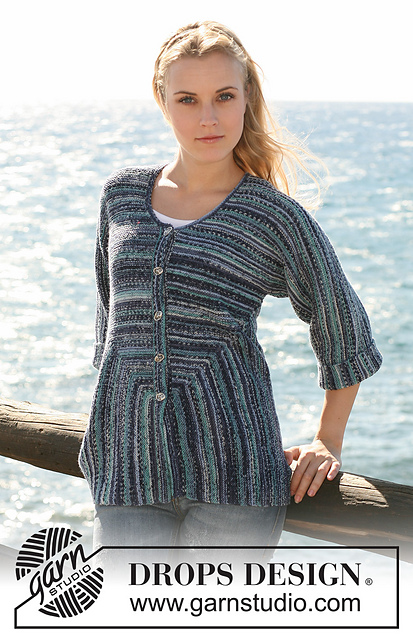 120-45 Jacket in garter st with different angles
