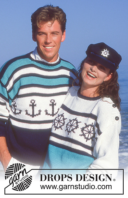14-4 Jumper with nautical pattern motifs
