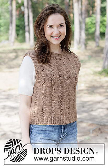 Ravelry: 262-29 Maple Whisper Vest pattern by DROPS design