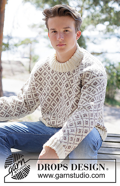 Ravelry: 260-10 Diamond Love Sweater pattern by DROPS design