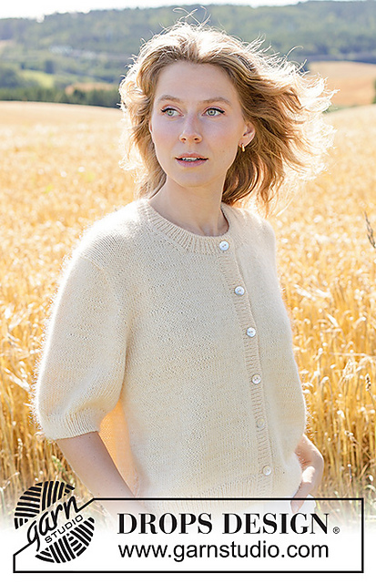 Ravelry: 268-15 Lemon Mist Cardigan pattern by DROPS design