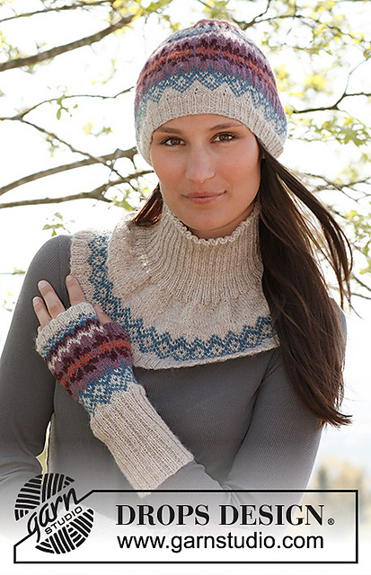 142-2 Bergen Hat, neck warmer and wrist warmers