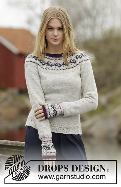 vintage rose knit 8900→ Ravelry: 165-9 Vintage Rose pattern by DROPS design