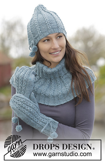 164-38 Maggie Blues Hat & Neckwarmer