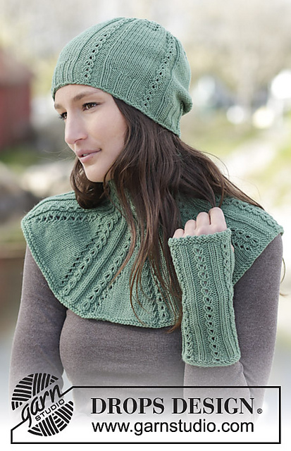 164-39 Tourmaline Hat & Neck Warmer