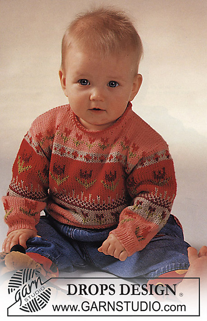 b2-7 Jumper with tulip motif